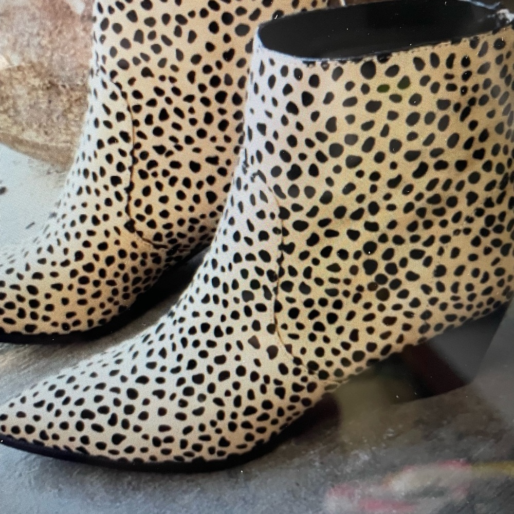 The Coachella Collection Tan Leopard Print Ankle Boots